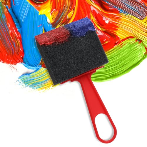 Bates 3-Inch Foam Paint Brushes, 12 Pack - Black Handle Sponge Brushes for Painting, Staining, and Mod Podge - color: Black Handle