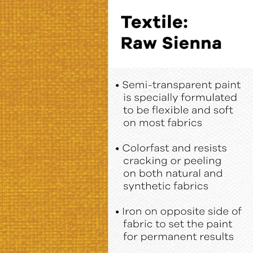Textile Color Paint RAW Sienna - color: Raw Sienna, size: 8 Fl Oz (Pack of 1)