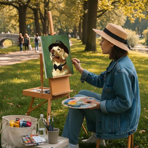 Cholemy 36 Pcs Paint and Sip Kit for Adults 8''x10'' Pre Drawn Canvas for Painting DIY Afro Acrylic Painting Kit Wood Easel Brushes Date Night Bulk for Summer 4th of July Party Gift(Animal) - style: Animals