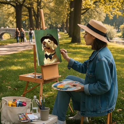 Cholemy 36 Pcs Paint and Sip Kit for Adults 8''x10'' Pre Drawn Canvas for Painting DIY Afro Acrylic Painting Kit Wood Easel Brushes Date Night Bulk for Summer 4th of July Party Gift(Animal) - style: Animals