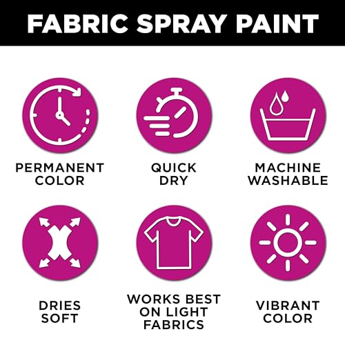 TULIP ColorShot Fabric Spray Paint, 3 Pack Jewel Tone Gem Colors Neon Pink, Glitter Gold, Purple