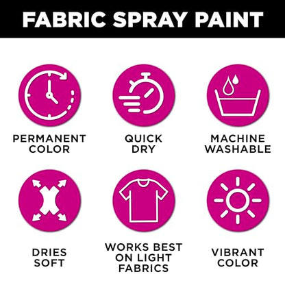TULIP ColorShot Fabric Spray Paint, 3 Pack Jewel Tone Gem Colors Neon Pink, Glitter Gold, Purple