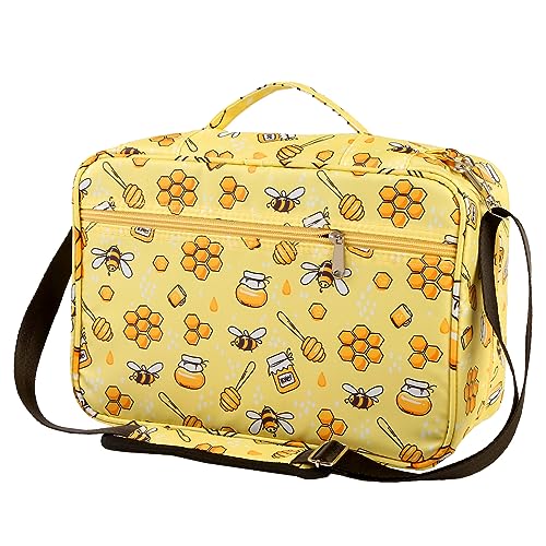 Colored Pencil Case 100 Slots hold 300 pcs Pencils or 200 gel pens. Organizer Large Capacity with Handy Wrap Portable Multilayer Holder for Watercolor Pencils & Gel Pen Markers - color: Bee