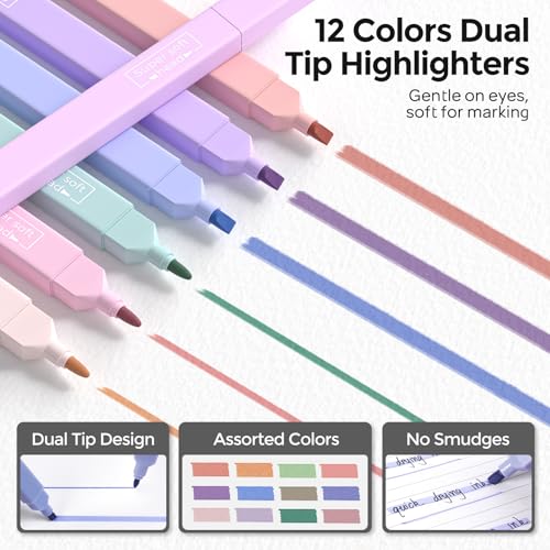 Nicpro 50 PCS School Supplies Stationary Set with Pencil Case - 6 Gel Pens & Refills, 12 Highlighters, 6 Art Mechanical Pencil Set, 12 Tube lead Refills for College Essentials Office Stationery -Black - color: Black, size: 50 PCS