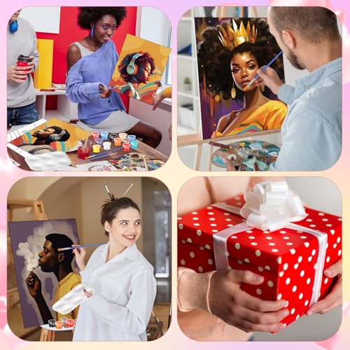 Zhanmai 72 Pcs 12 Sets Sip and Paint Kit Pre Drawn Canvas for Painting 8" x 10" Paint Party Canvas Painting Pre Printed Canvases for Party Favor DIY Virtual Adult's Date Night(Fashionable Couple) - style: Fashionable Couple