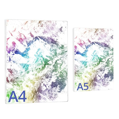 QWORK Monoprinting Print Plate, 8" X 10" and 5" X 7" Gel Plate, 2 Pack Art Plate, Reusable Gel Printing Plate, Printmaking Supplies