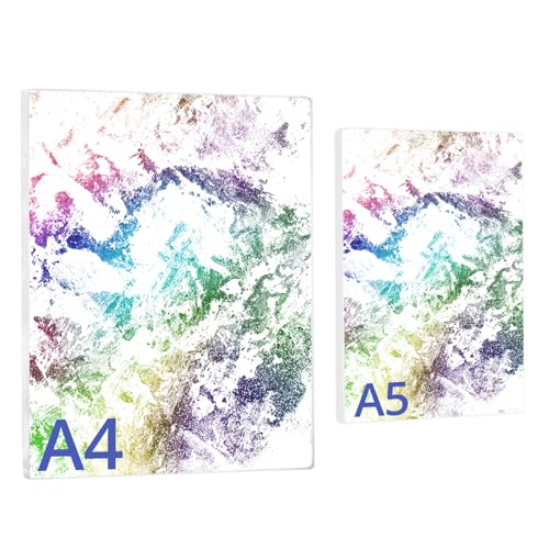 QWORK Monoprinting Print Plate, 8" X 10" and 5" X 7" Gel Plate, 2 Pack Art Plate, Reusable Gel Printing Plate, Printmaking Supplies