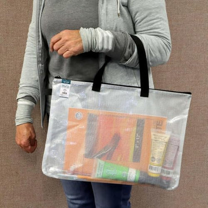 PRO ART Mesh & Vinyl Zipper Bag W/Handle 12x16 - size: 12-inch x 16-inch Mesh Bag with Zipper and Handle
