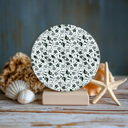 CHGCRAFT Seashell Silhouette Polymer Clay Texture Sheets Coral Silicone Texture Stamp Bubbles Clay Texture Mat Modeling Pattern Pad Texture Sheets for Jewelry and Clay Earrings Tools, 5.5x5.5 inch - style: Seashell