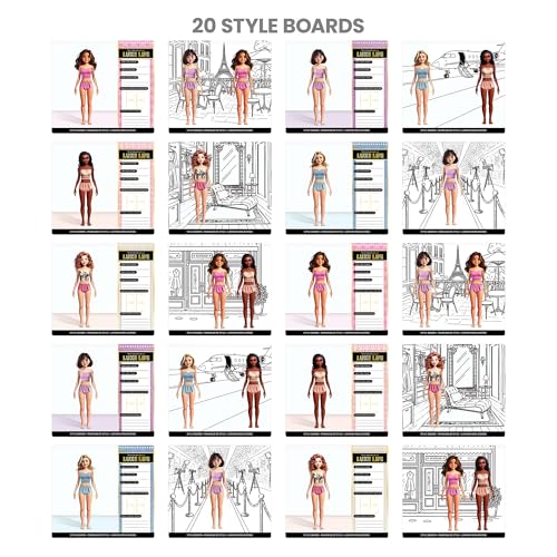 Fashion Angels Luxe Life High Fashion Design Set, Includes 500+ Stickers with Style Boards, Garments, Accessories & Fabric Swatches, Creative Fashion Design Kit for Kids Ages 6+ - style: Luxe Life