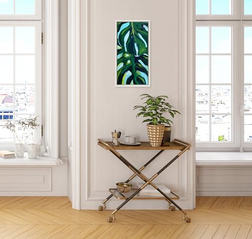 Kate and Laurel Sylvie Blank Framed Canvas Wall Art; 14x26.5 White; Modern Empty Canvas for Paint-Your-Own Art; Ready to Paint Premium Canvas Already Framed - color: Sylvie White