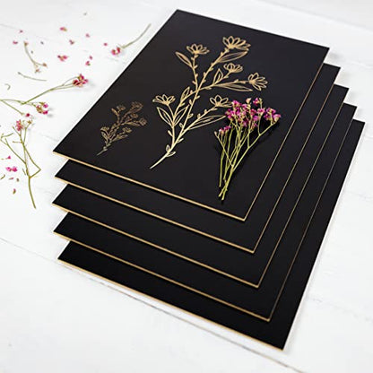 Creative Deco 10 x MDF Board Sheet Black | 12 x 8 | Perfect for Home Decor, Arts and Crafts, Painting, DIY Projects, Laser Cutter, CNC Machine, Scroll Saw, Stenciling, Pyrography