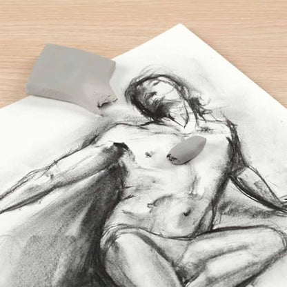 SoHo Urban Artist Kneaded Putty Eraser for Graphite Charcoal & Pastel, Single Medium Grey Eraser, Soft Flexible Drawing Tool for Blending Highlighting & Detail Work, PVC & Latex Free