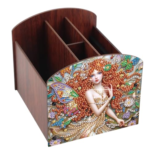Diamond Painting Kit Storage Box, Elegant Women's 5D DIY Open Multi-Compartment Organiser Box, for Storing Desktop Items, Handmade Creative Gift - color: lady