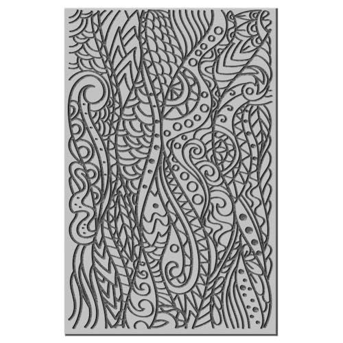 CHGCRAFT Ocean Wave Clay Texture Mat Bohemian Clay Modeling Pattern Pad Line Art Plant Texture Sheets for Polymer Clay Making Earrings Jewerly Tools, 4×2.6 inch - style: Ocean Wave