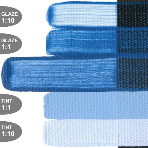 GOLDEN OPEN Slow-Drying Acrylics, Cerulean Blue Chromium, 2 fl oz. tube, Professional Acrylic Paint, Semi-Transparent - color: Cerulean Blue Chromium, size: 2 Fl Oz (Pack of 1)