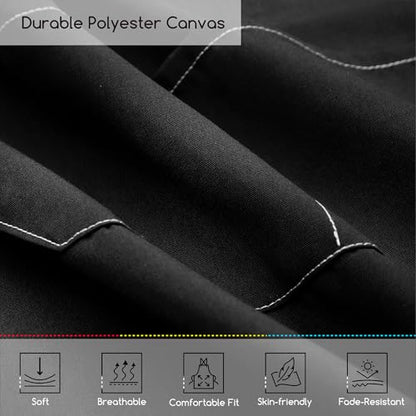 MEEDEN Painting Apron for Men Women: Adjustable Cross Back Waterproof Polyester Canvas Art Apron with 3 Pockets - Artist Apron for Acrylic Oil & Watercolor Painting, Gardening, Cooking - Black - color: Black