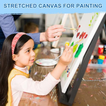 ESRICH Stretched Canvas for Painting, 3 Pack 9x12 Inch Canvas Value Pack,Primed Acid-Free Cotton Blank Canvases, Painting Canvas for Oil & Acrylic Paint. - size: 9x12in 3pack