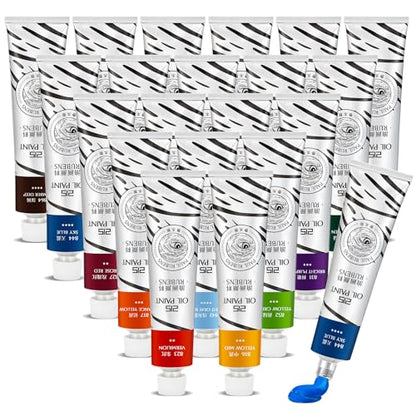 Paul Rubens Oil Paint, 20 Basic Colors*170 ml LargeTubes, Professional Oil Based Paint with High Saturation, Creamy Texture, and Consistency,Art Supplies for Artists, Students, Beginners - color: 20 colors*170ml-B