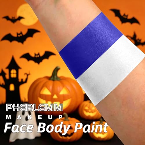 White & Blue Face Paint Sticks Waterproof Eye Black for Sports Event Body Paint High Pigment for Avatar Halloween SFX Makeup Mermaid and Fantasy Character Looks - color: White & Blue