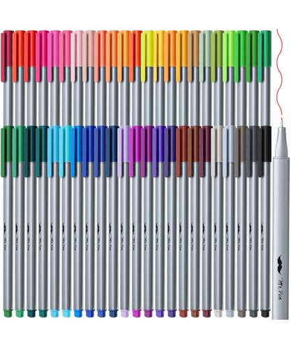 Mr. Pen- Colored Fineliner Pens, 46 Pack, 0.4mm Fine Point | Smooth Bible Journaling Pens Bulk for Detailed Drawing, Note-Taking, Coloring, Sketching, Planning & Art Projects - color: Assorted Colors, size: 46 Pack