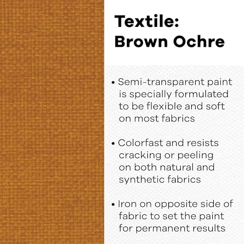 Textile Color Paint BRWN Ochre - color: Brown Ochre, size: 8 Fl Oz (Pack of 1)