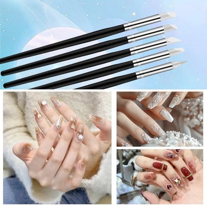 15 Pcs Silicone Paint Brush Black Silicon Color Shapers Brushes for DIY Handicraft Professional Silicone Sculpting Tools Flexible Clay Sculpture Tools for Drawing Sculpture Nail Design（3mm/5mm/8mm）