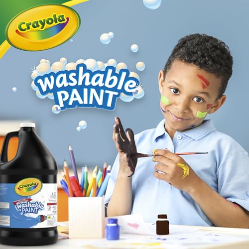 Crayola Washable Paint For Kids - Black (1 Gallon), Kids Arts And Crafts Supplies, Non Toxic, Bulk - color: Black