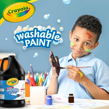Crayola Washable Paint For Kids - Black (1 Gallon), Kids Arts And Crafts Supplies, Non Toxic, Bulk - color: Black