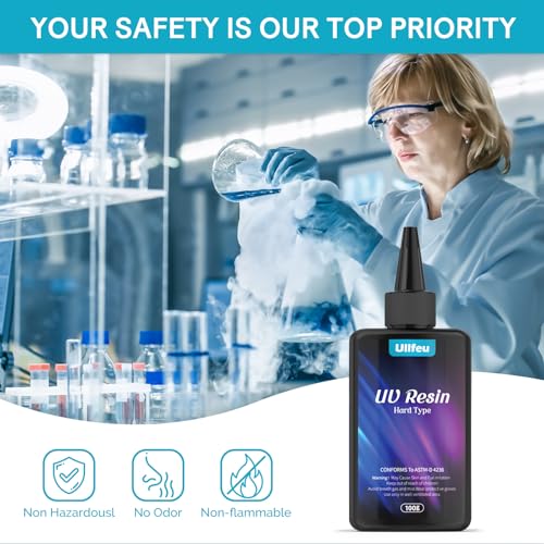 UV Resin 200g Bulk No Odor Upgrade Clear UV Epoxy Resin Kit Hard Fast Cure Jewelry Making Handmade DIY Craft Decoration Coating - size: 200g