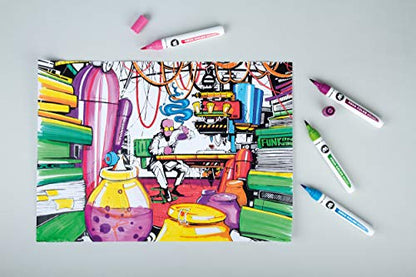 Molotow Aqua Color Brush Set marker MO200490 - style: Case Basic Set 1