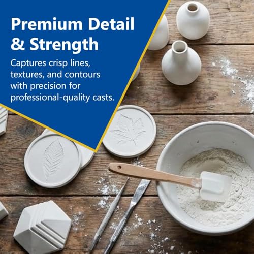 Perfect Cast Mold Casting Powder, Fast-Curing, Non-Toxic, Water-Based Material for DIY Sculptures, Jewelry, Crafts & Models, USA Made, 3 lb Bag - size: 3 lb