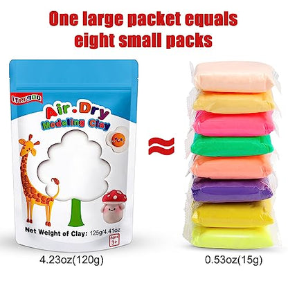 ifergoo Foam Modeling Clay, White Air Dry Clay, Super Light Magic Clay for School Art & Craft Project, Soft, No-Sticky & Non-Toxic, Best Gift for Age 3-12 Kids - color: White Color