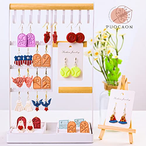 Puocaon Boho Landscape Clay Cutters - 8 Shapes Clay Cutters for Polymer Clay Jewelry Making, Sun Ray Polymer Clay Cutters for Earrings, Arch Clay Cutters Boho Mountain Scene Earrings Making Set - color: arch frame
