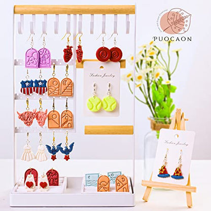 Puocaon Boho Landscape Clay Cutters - 8 Shapes Clay Cutters for Polymer Clay Jewelry Making, Sun Ray Polymer Clay Cutters for Earrings, Arch Clay Cutters Boho Mountain Scene Earrings Making Set - color: arch frame