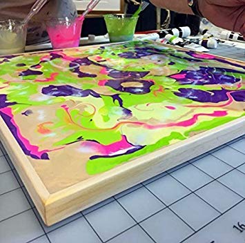 Da Vinci Pro Liquid Art Multi-Media Panel 12x12, 1-1/2" Deep Gesso Board with Natural Wood Frame, Raised Lip Wood Canvas Panel Ideal for Artists Using High Flow Acrylics and Alcohol-Based Dyes - size: 12x12"