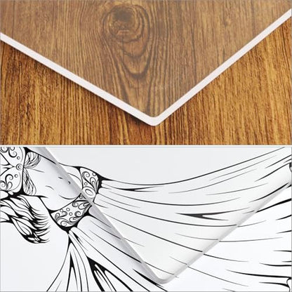 QWORK 12 x 14 Inch Gel Printing Plate 1/4 Thick Reusable Monoprinting Plate for Scrapbooking & Art Journaling – Clear Press Plate for Acrylic Paint, Fabric & Card Making Projects
