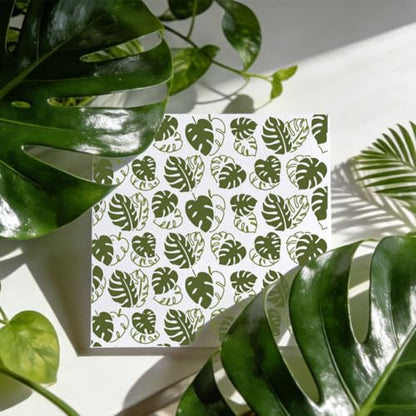 2 Sheets Monstera Leaf Silk Screen Stencil, Tropical Leaf Self-Adhesive Silk Screen Printing Stencils Reusable Mesh Stencil for Painting on Wall, Wood, T-Shirt, Home Craft Decor - style: Tropical Leaf