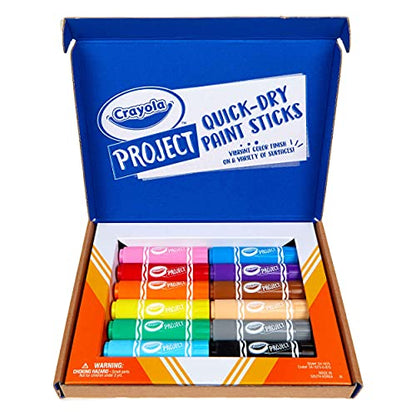 Crayola Quick Dry Paint Sticks, Amazon Exclusive Colors, Paint Set for Kids, 12 Count - size: 1 Count (Pack of 12)