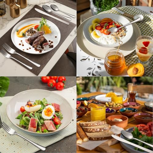 120PCS Windsor Silverware Set - Stainless Steel Silverware Set for 24 Kitchen Flatware Set Cutlery Set For Home Restaurant Hotel, Kitchen Dishwasher Safe Utensils Set Weddings, Parties, Gifts - size: 120PCS Flatware Set