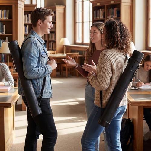 Henoyso 6 Pcs Extendable Poster Tubes Bulk with Strap Blueprint Holder & Carrying Case for Maps, Documents, Artworks, Banners (XL) - size: XL