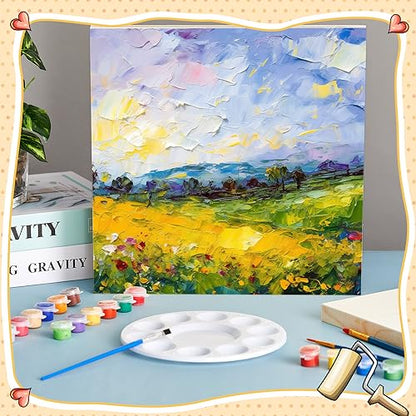 Barydat 24 Pcs Wood Panels for Painting 8'' x 8'' Unfinished Wood Canvas Board Artist Wall 0.79'' Deep Wooden Cradled Panels for DIY Crafts, Easel Display, Painting Pouring Arts Use with Oils, Acrylic - size: 8" X 8"