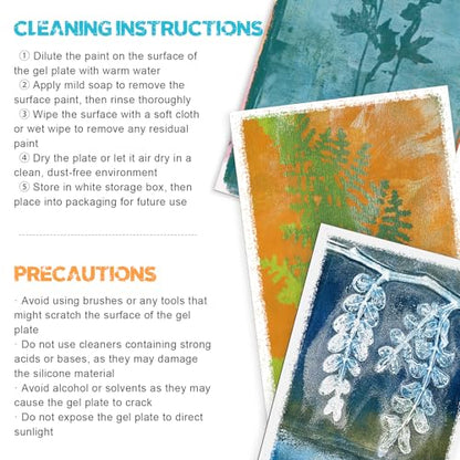 Vollence 3" X 5" Gel Printing Plate Reusable – Ideal for Monoprinting, Press Techniques, and Creative Art Projects - size: 3" x 5"