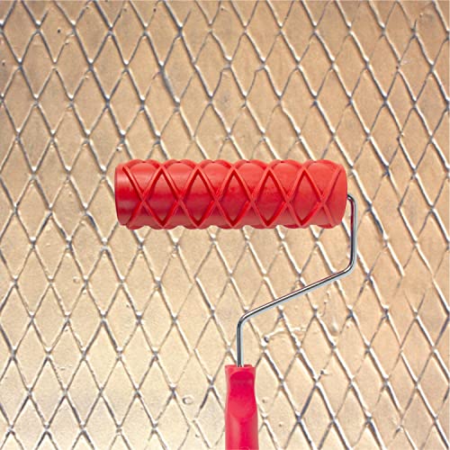 Nichiyo 7'' Texture Roller DIY Decorative Art Pattern Paint Roller Rubber Roller for Walls, Furnitures and Floors Decoration(EG198T) - color: EG198T