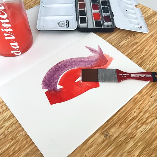 da Vinci Watercolor Series 5080 Size 20 - CosmoTop Spin Ultimate Wash Synthetic with Red Handle - 20mm Width - Made in Germany - size: Size 20, style: Wash