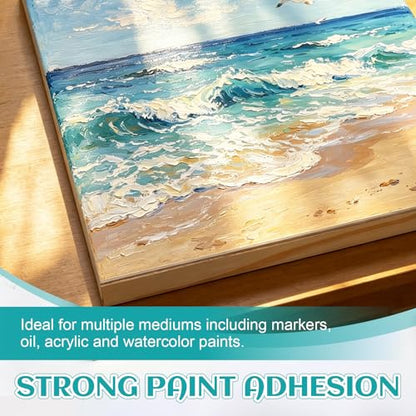 ESRICH 8x10 Inch Wood Panels for Painting, 2 Pack Craft Wood Canvas Boards, Blank Unfinished Wooden Art Board for DIY Art Creations Such as Painting, Acrylic Pouring, Resin, Burning, Collage, etc. - size: 8x10IN-2Pack