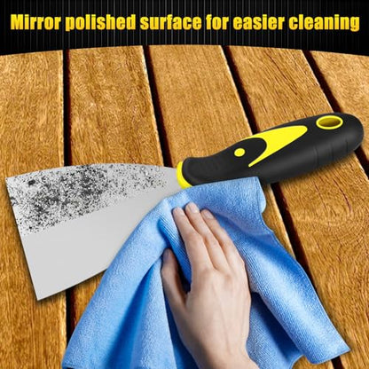 Putty Knife Set, Stainless Steel Spackle Knife Paint Scraper Tool Wallpaper Scraper (4PCS-2"")