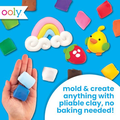 Ooly Air Dry Clay for Kids, 12 Colors Modeling Clay with 3 Shaping Tools, Play Dough Gifts for Kids, Craft Supplies - Creatibles - style: 12 Colors Complete Set