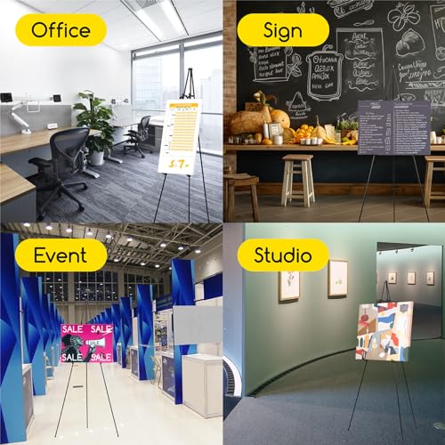 MEEDEN Easel Stand for Painting and Display: 63" Art Metal Easel Sign Stand with Bag - Portable Foldable Instant Tripod Display Easel Stand for Wedding, Painting Canvas, Presentations, Posters - size: 1-PACK