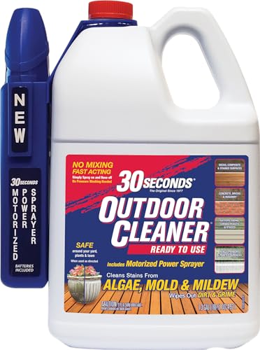 30 SECONDS Mold and Mildew Stain Remover | 1.3 Gallon | Ready to Use | Battery Powered Spray Wand - size: 166.4 Ounce (Pack of 1)